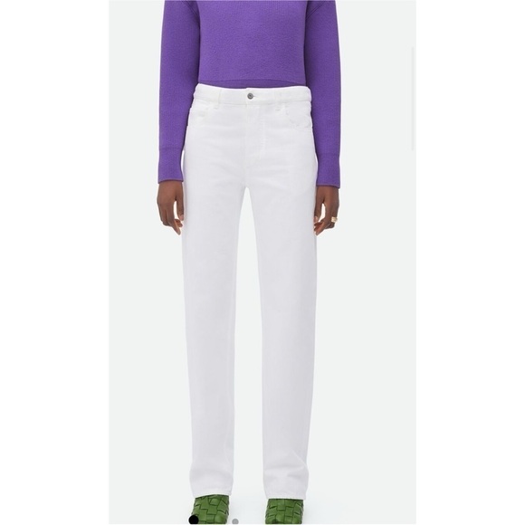 Bottega Veneta White Boyfriend Fit Denim - Picture 1 of 2
